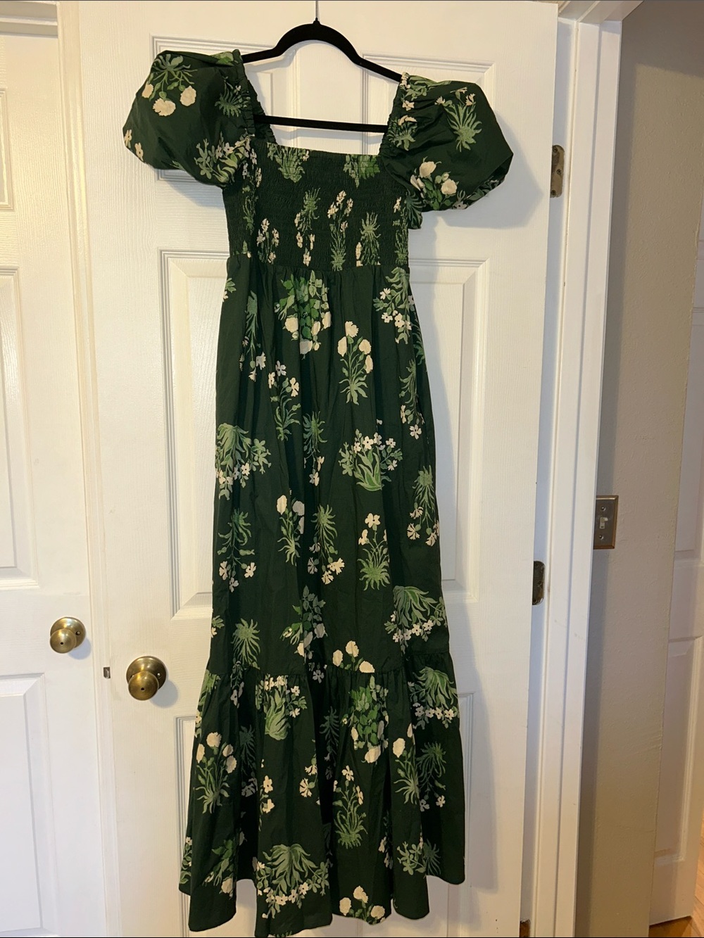 Tuckernuck Dark Green Floral Maxi Dress